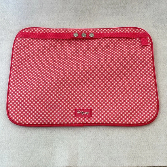 Thirty-One Pocket A Tote Zipper Utility Pouch Insert Coral Gingham Pool … - Picture 12 of 13